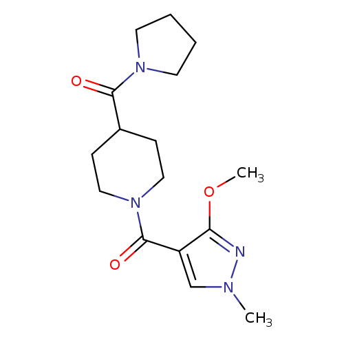 1-(3-methoxy-1-methyl-1H-pyrazole-4-carbonyl)-4-(pyrrolidine-1-carbonyl)piperidine