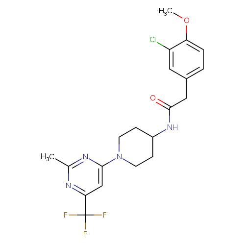 2-(3-chloro-4-methoxyphenyl)-N-{1-[2-methyl-6-(trifluoromethyl)pyrimidin-4-yl]piperidin-4-yl}acetamide