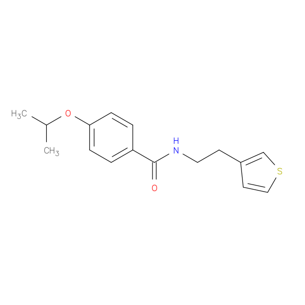 4-(propan-2-yloxy)-N-[2-(thiophen-3-yl)ethyl]benzamide