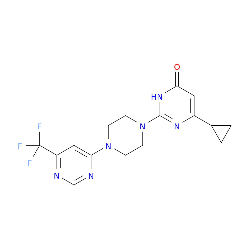 6-cyclopropyl-2-{4-[6-(trifluoromethyl)pyrimidin-4-yl]piperazin-1-yl}-3,4-dihydropyrimidin-4-one