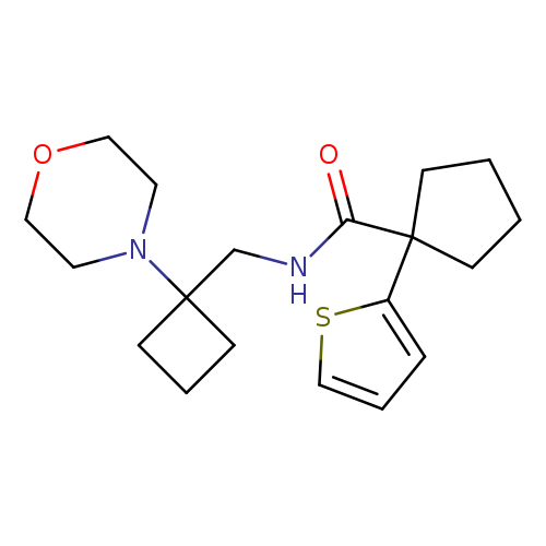 N-{[1-(morpholin-4-yl)cyclobutyl]methyl}-1-(thiophen-2-yl)cyclopentane-1-carboxamide