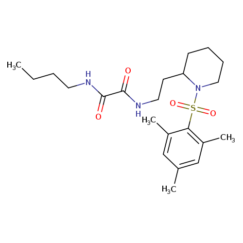 N-butyl-N'-{2-[1-(2,4,6-trimethylbenzenesulfonyl)piperidin-2-yl]ethyl}ethanediamide