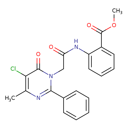 methyl 2-[2-(5-chloro-4-methyl-6-oxo-2-phenyl-1,6-dihydropyrimidin-1-yl)acetamido]benzoate