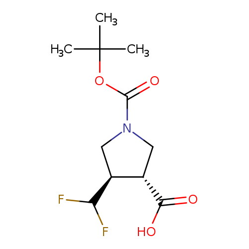 rel-(3S,4S)-1-(tert-Butoxycarbonyl)-4-(difluoromethyl)pyrrolidine-3-carboxylic acid