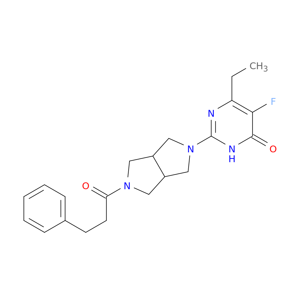 6-ethyl-5-fluoro-2-[5-(3-phenylpropanoyl)-octahydropyrrolo[3,4-c]pyrrol-2-yl]-3,4-dihydropyrimidin-4-one