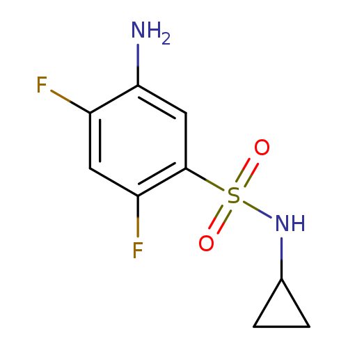 5-amino-N-cyclopropyl-2,4-difluorobenzene-1-sulfonamide