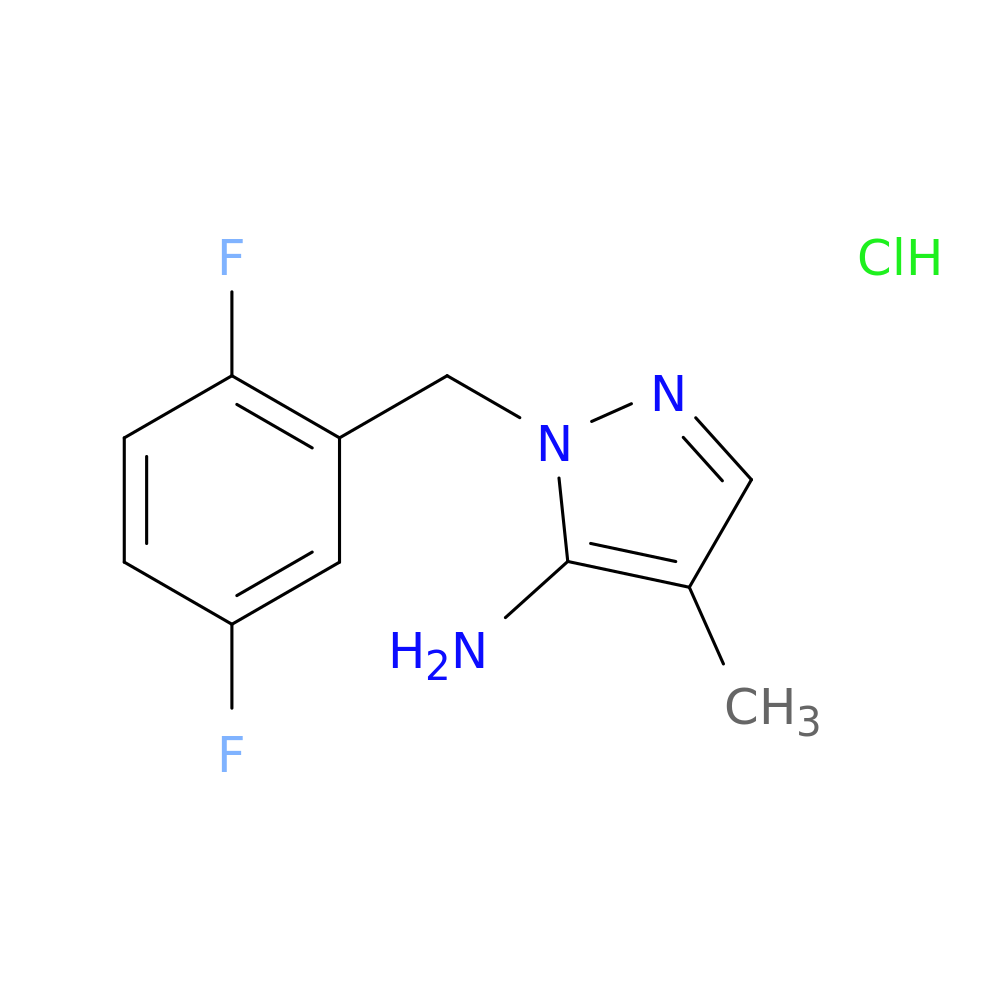 1-[(2,5-difluorophenyl)methyl]-4-methyl-1H-pyrazol-5-amine hydrochloride