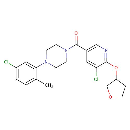 1-(5-chloro-2-methylphenyl)-4-[5-chloro-6-(oxolan-3-yloxy)pyridine-3-carbonyl]piperazine