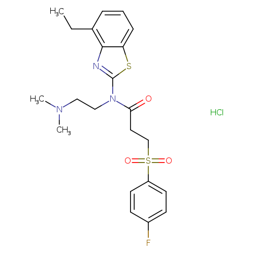 N-[2-(dimethylamino)ethyl]-N-(4-ethyl-1,3-benzothiazol-2-yl)-3-(4-fluorobenzenesulfonyl)propanamide hydrochloride