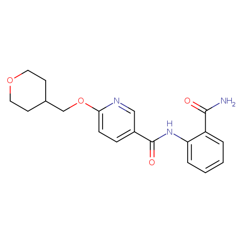 N-(2-carbamoylphenyl)-6-[(oxan-4-yl)methoxy]pyridine-3-carboxamide