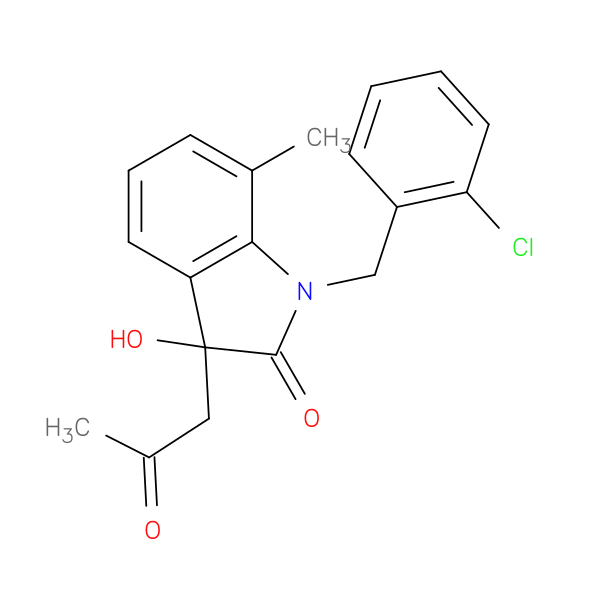 1-[(2-chlorophenyl)methyl]-3-hydroxy-7-methyl-3-(2-oxopropyl)-2,3-dihydro-1H-indol-2-one