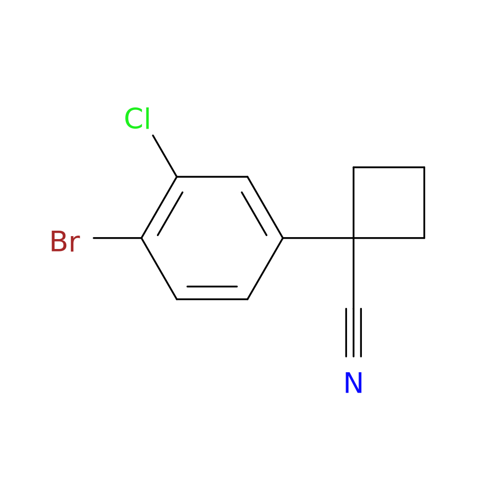 1-(4-bromo-3-chlorophenyl)cyclobutane-1-carbonitrile