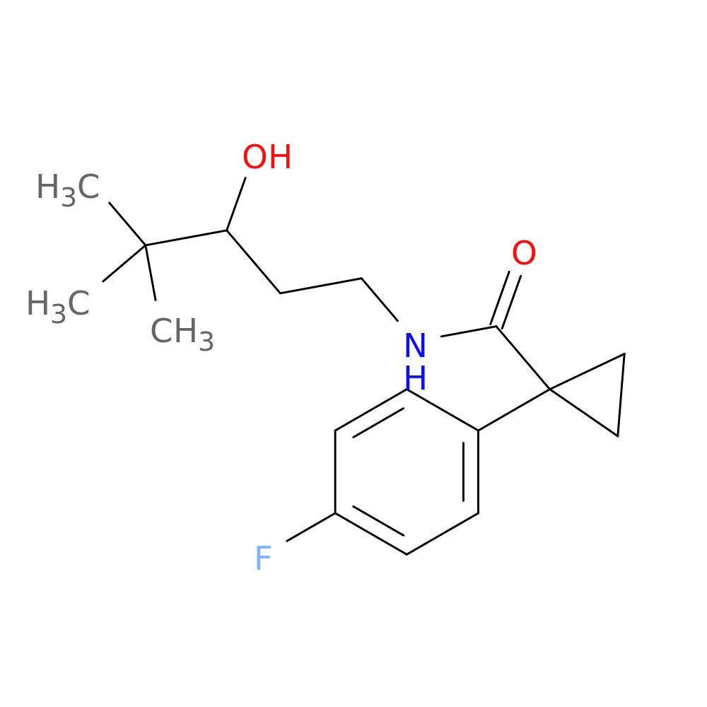 1-(4-fluorophenyl)-N-(3-hydroxy-4,4-dimethylpentyl)cyclopropane-1-carboxamide