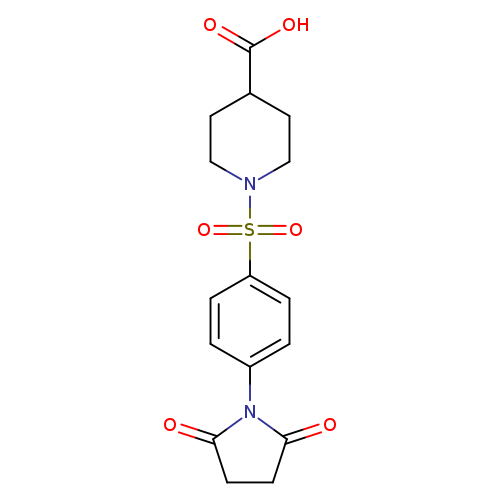 1-[4-(2,5-dioxopyrrolidin-1-yl)benzenesulfonyl]piperidine-4-carboxylic acid