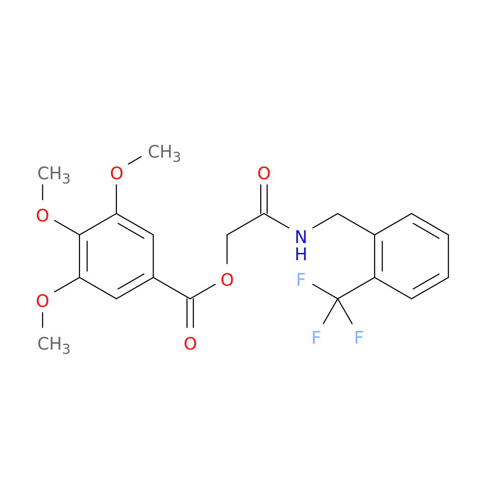 ({[2-(trifluoromethyl)phenyl]methyl}carbamoyl)methyl 3,4,5-trimethoxybenzoate