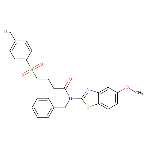 N-benzyl-N-(5-methoxy-1,3-benzothiazol-2-yl)-4-(4-methylbenzenesulfonyl)butanamide