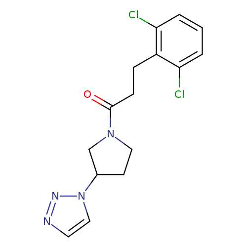 3-(2,6-dichlorophenyl)-1-[3-(1H-1,2,3-triazol-1-yl)pyrrolidin-1-yl]propan-1-one