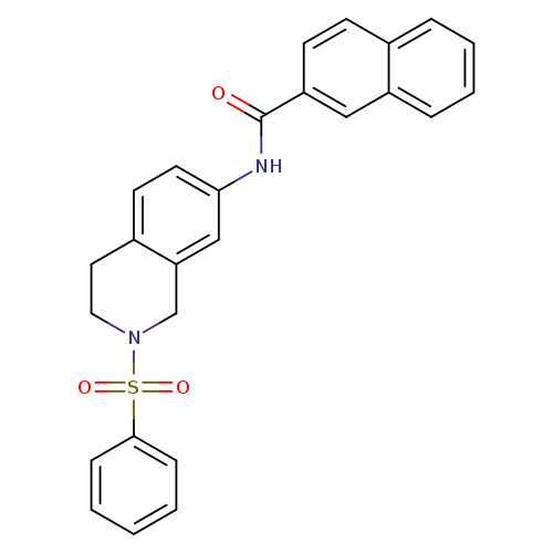 N-[2-(benzenesulfonyl)-1,2,3,4-tetrahydroisoquinolin-7-yl]naphthalene-2-carboxamide