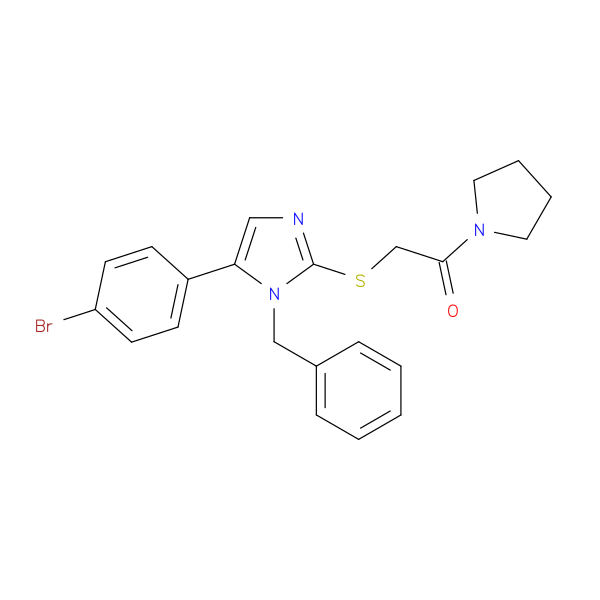 2-{[1-benzyl-5-(4-bromophenyl)-1H-imidazol-2-yl]sulfanyl}-1-(pyrrolidin-1-yl)ethan-1-one