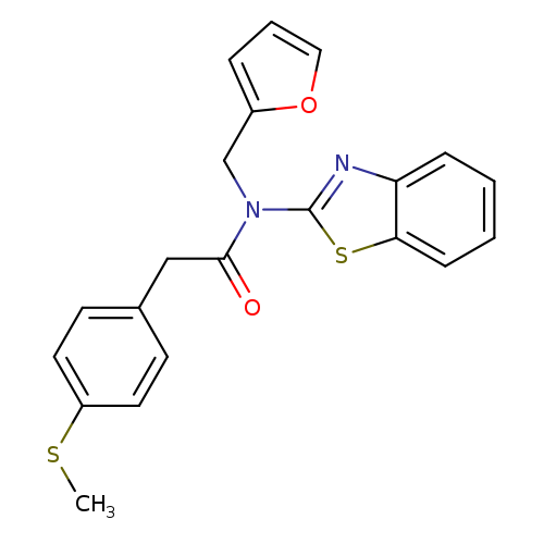 N-(1,3-benzothiazol-2-yl)-N-[(furan-2-yl)methyl]-2-[4-(methylsulfanyl)phenyl]acetamide