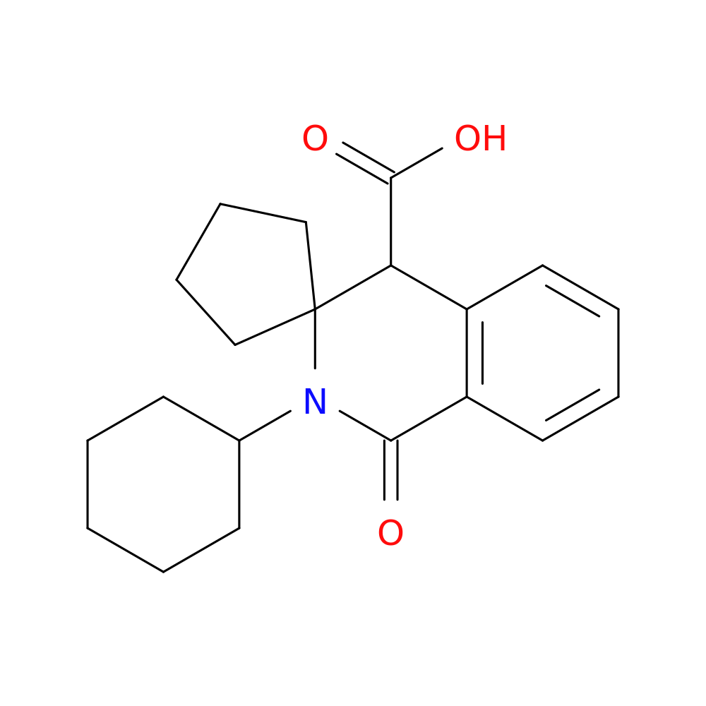 2'-Cyclohexyl-1'-oxo-1',4'-dihydro-2'h-spiro[cyclopentane-1,3'-isoquinoline]-4'-carboxylic acid
