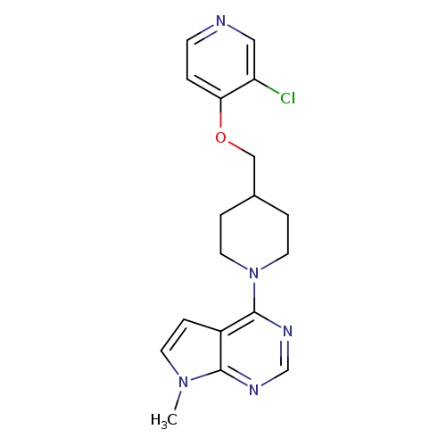 3-chloro-4-[(1-{7-methyl-7H-pyrrolo[2,3-d]pyrimidin-4-yl}piperidin-4-yl)methoxy]pyridine