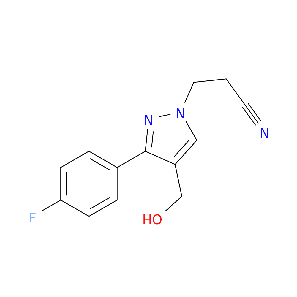 3-(3-(4-Fluorophenyl)-4-(hydroxymethyl)-1H-pyrazol-1-yl)propanenitrile