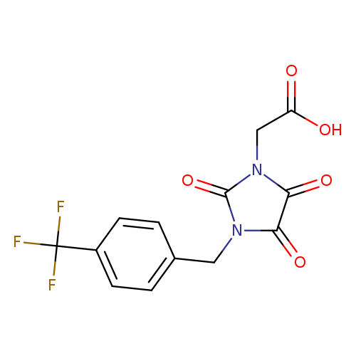 2-(2,4,5-trioxo-3-{[4-(trifluoromethyl)phenyl]methyl}imidazolidin-1-yl)acetic acid