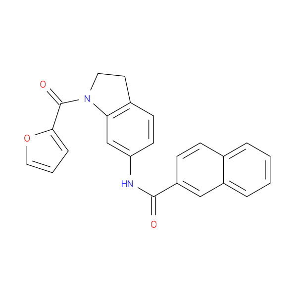 N-[1-(furan-2-carbonyl)-2,3-dihydro-1H-indol-6-yl]naphthalene-2-carboxamide