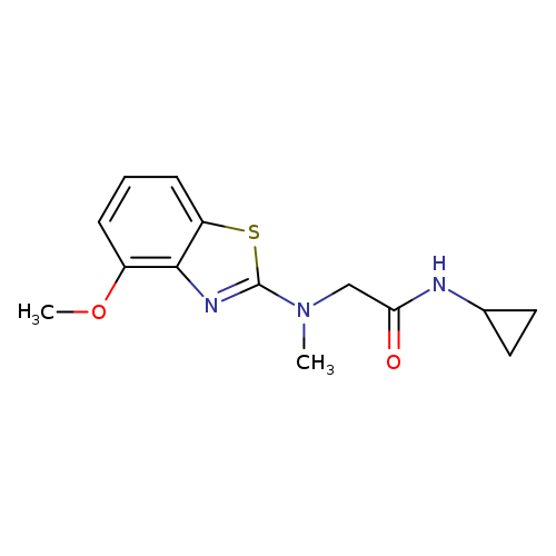N-cyclopropyl-2-[(4-methoxy-1,3-benzothiazol-2-yl)(methyl)amino]acetamide