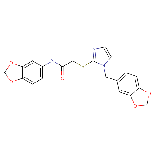 N-(2H-1,3-benzodioxol-5-yl)-2-({1-[(2H-1,3-benzodioxol-5-yl)methyl]-1H-imidazol-2-yl}sulfanyl)acetamide