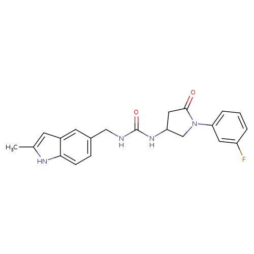 3-[1-(3-fluorophenyl)-5-oxopyrrolidin-3-yl]-1-[(2-methyl-1H-indol-5-yl)methyl]urea