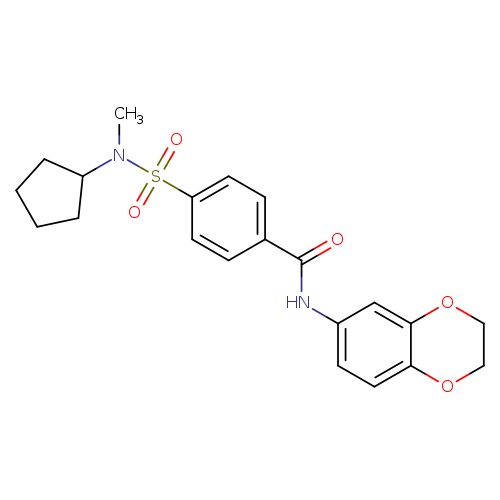 4-[cyclopentyl(methyl)sulfamoyl]-N-(2,3-dihydro-1,4-benzodioxin-6-yl)benzamide