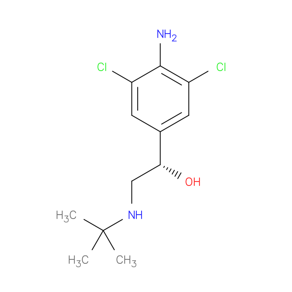 (+)-4-amino-alpha-[(tert-butylamino)methyl]-3,5-dichlorobenzyl alcohol