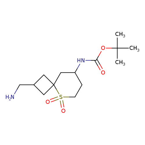 tert-butyl N-[2-(aminomethyl)-5,5-dioxo-5lambda6-thiaspiro[3.5]nonan-8-yl]carbamate, Mixture of diastereomers