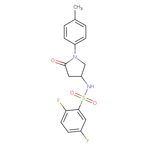 2,5-difluoro-N-[1-(4-methylphenyl)-5-oxopyrrolidin-3-yl]benzene-1-sulfonamide