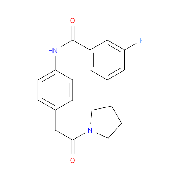 3-fluoro-N-{4-[2-oxo-2-(pyrrolidin-1-yl)ethyl]phenyl}benzamide