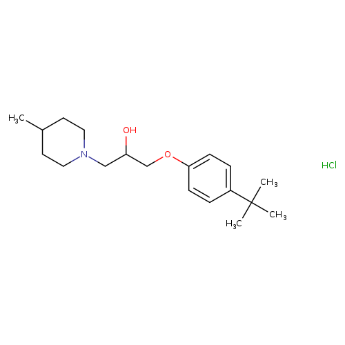 1-(4-tert-butylphenoxy)-3-(4-methylpiperidin-1-yl)propan-2-ol hydrochloride