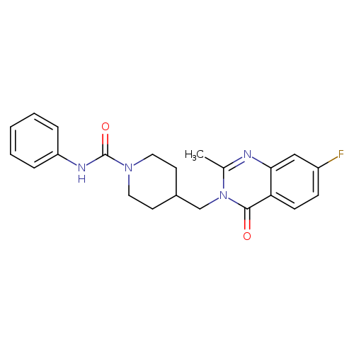 4-[(7-fluoro-2-methyl-4-oxo-3,4-dihydroquinazolin-3-yl)methyl]-N-phenylpiperidine-1-carboxamide