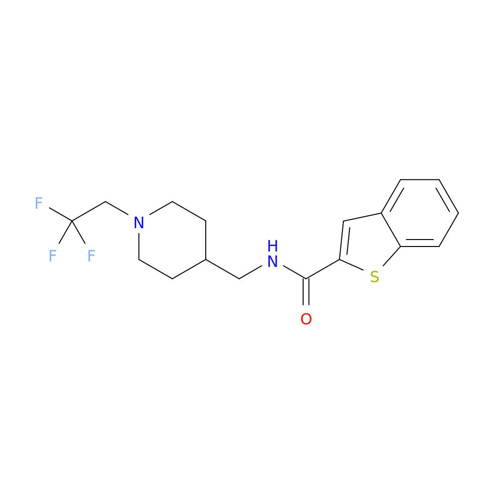 N-{[1-(2,2,2-trifluoroethyl)piperidin-4-yl]methyl}-1-benzothiophene-2-carboxamide