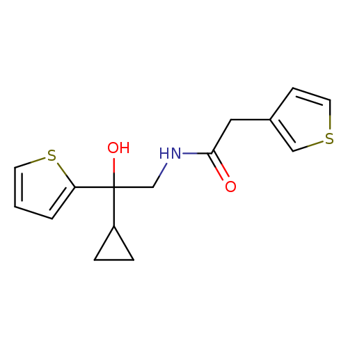 N-[2-cyclopropyl-2-hydroxy-2-(thiophen-2-yl)ethyl]-2-(thiophen-3-yl)acetamide