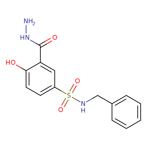 N-benzyl-3-(hydrazinecarbonyl)-4-hydroxybenzene-1-sulfonamide