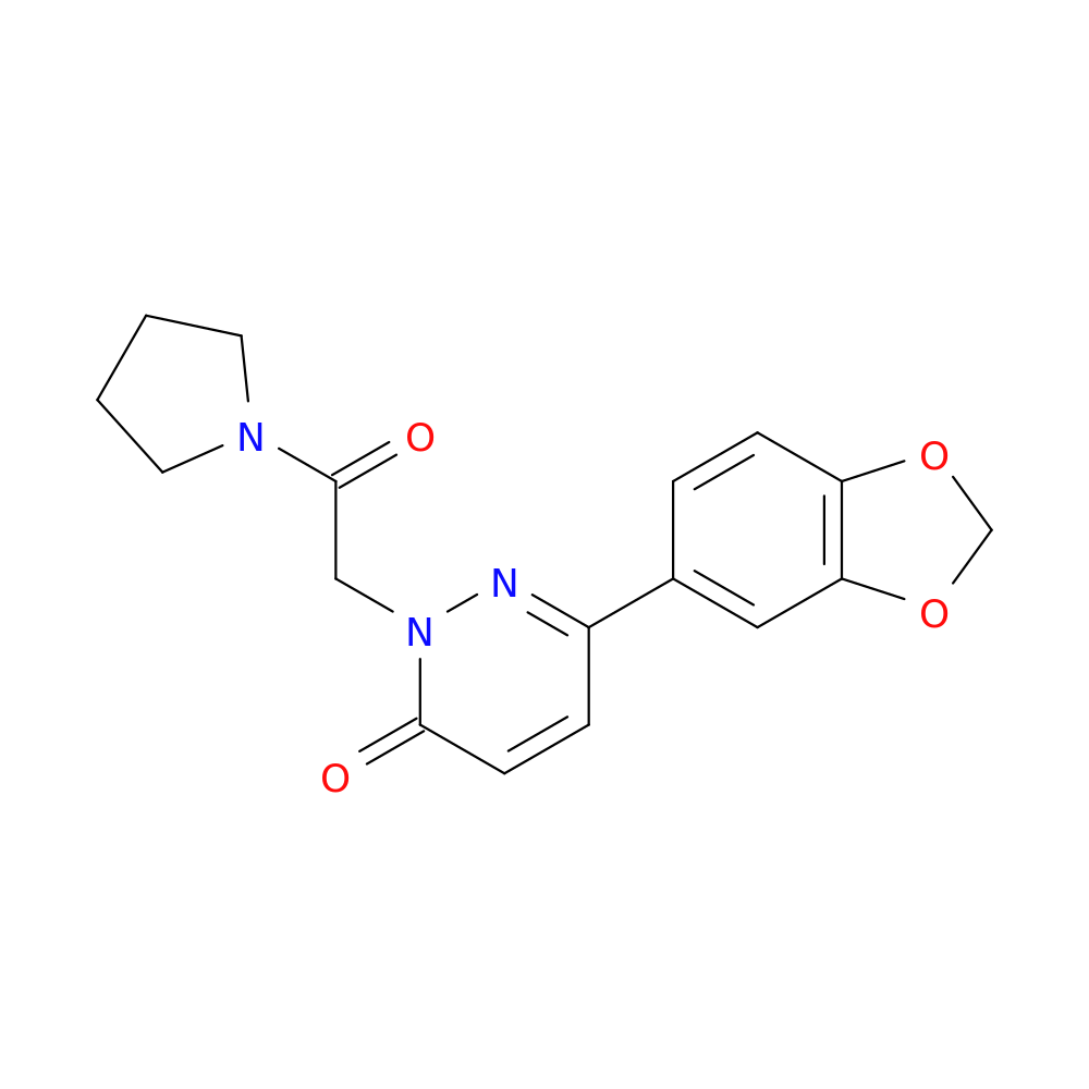 6-(2H-1,3-benzodioxol-5-yl)-2-[2-oxo-2-(pyrrolidin-1-yl)ethyl]-2,3-dihydropyridazin-3-one