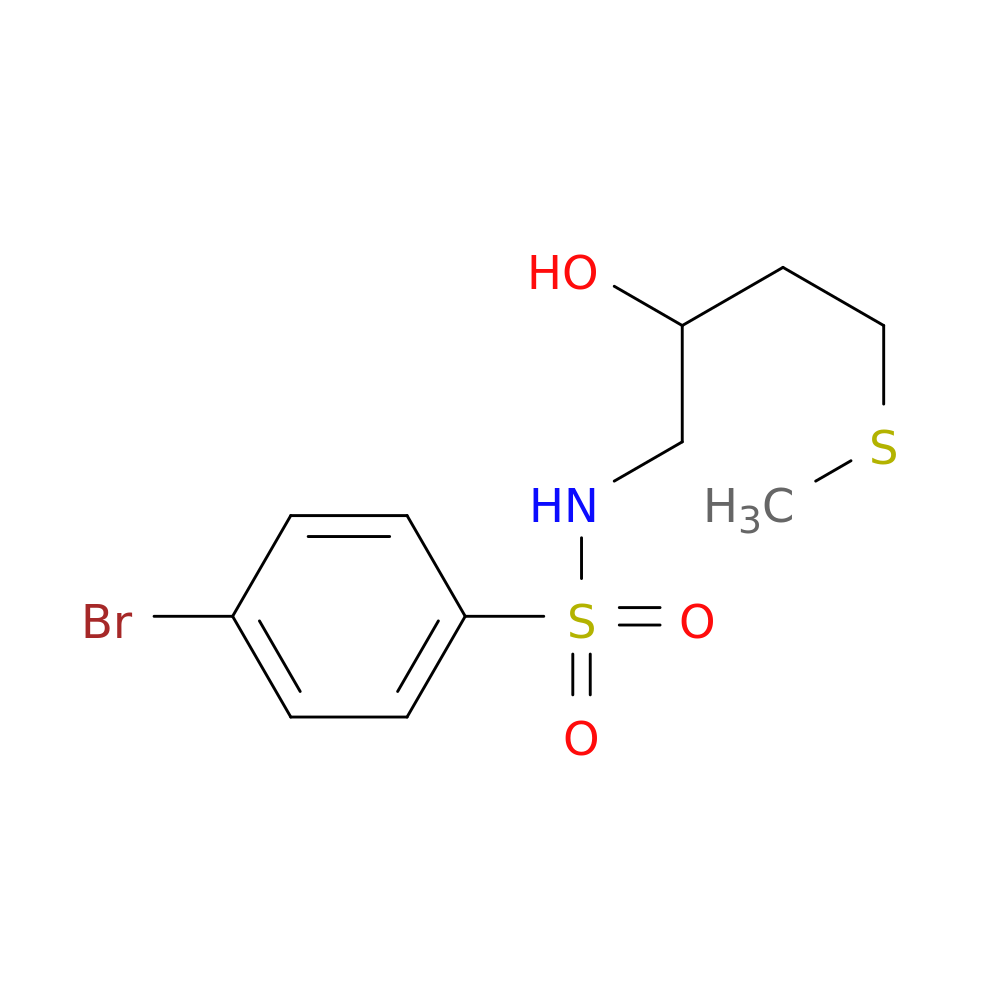4-bromo-N-[2-hydroxy-4-(methylsulfanyl)butyl]benzene-1-sulfonamide