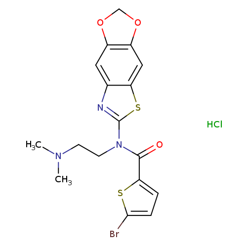 5-bromo-N-[2-(dimethylamino)ethyl]-N-{4,6-dioxa-10-thia-12-azatricyclo[7.3.0.0^{3,7}]dodeca-1(9),2,7,11-tetraen-11-yl}thiophene-2-carboxamide hydrochloride