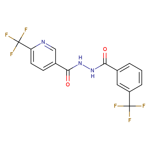 3-(trifluoromethyl)-N'-[6-(trifluoromethyl)pyridine-3-carbonyl]benzohydrazide