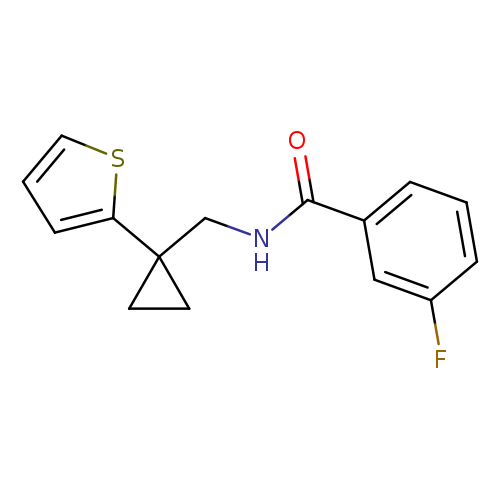 3-fluoro-N-{[1-(thiophen-2-yl)cyclopropyl]methyl}benzamide