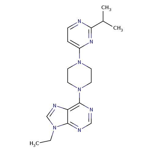 9-ethyl-6-{4-[2-(propan-2-yl)pyrimidin-4-yl]piperazin-1-yl}-9H-purine