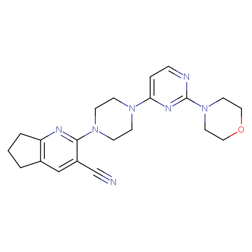 2-{4-[2-(morpholin-4-yl)pyrimidin-4-yl]piperazin-1-yl}-5H,6H,7H-cyclopenta[b]pyridine-3-carbonitrile