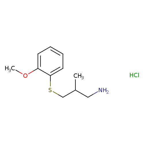 1-[(3-amino-2-methylpropyl)sulfanyl]-2-methoxybenzene hydrochloride